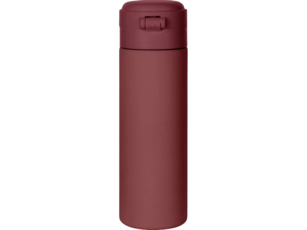 Вакуумная термокружка c кнопкой «Guard», soft-touch, 400 мл, Цвет бургунди