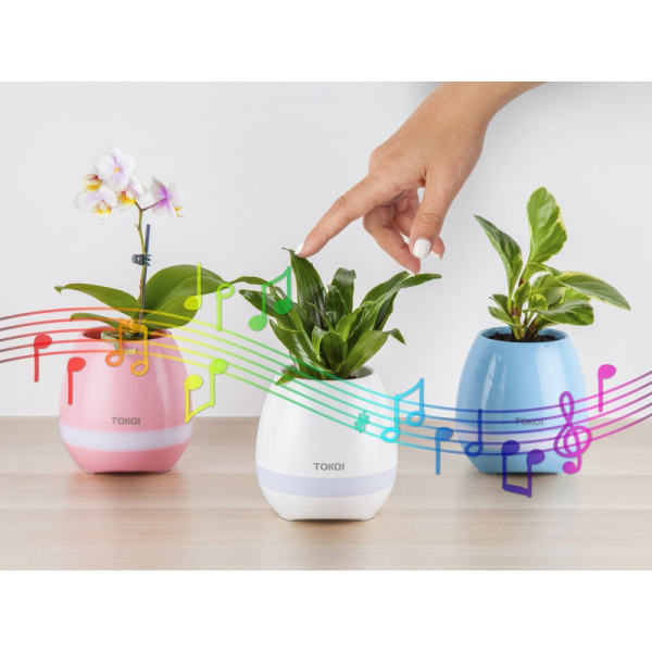 Музыкальный цветочный горшок Smart Music Flower pots Голубой