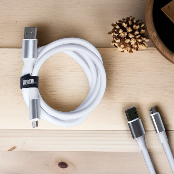 Кабель USB MRM RC10 USB-Micro, силиконовый, длина 1000мм, белый