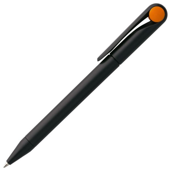 Ручка шариковая Prodir DS1 TMM Dot, черная с оранжевым, 14х1,1 см