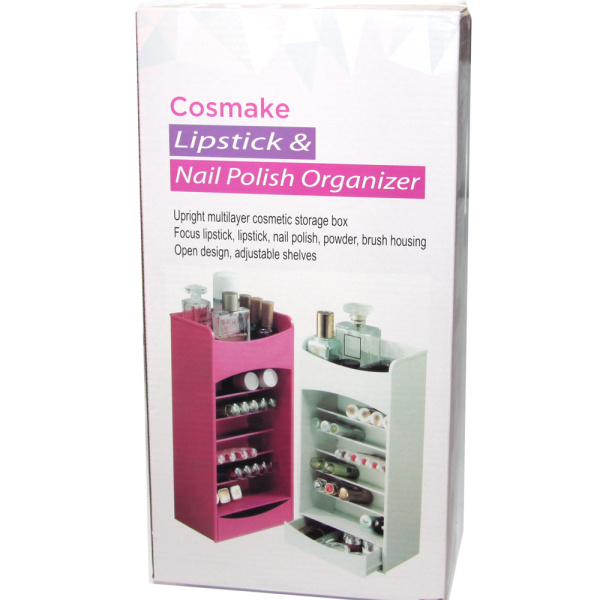 Органайзер для хранения косметики и лаков Cosmake Lipstick & Nail Polish Organizer Розовый