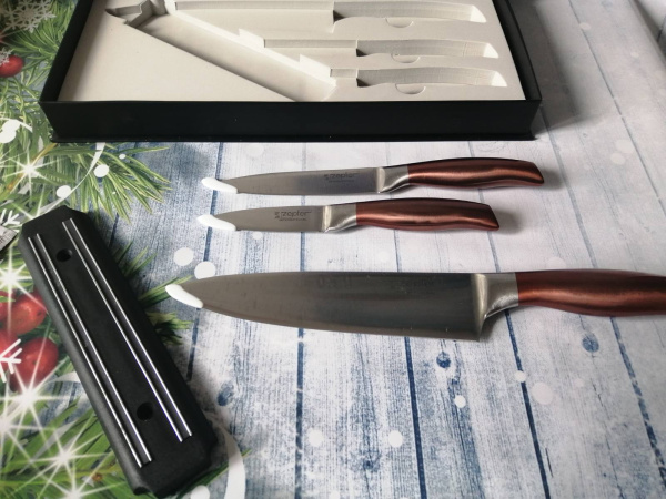 Набор кухонных ножей Zepter Knife Set 3 предмета, магнитная доска