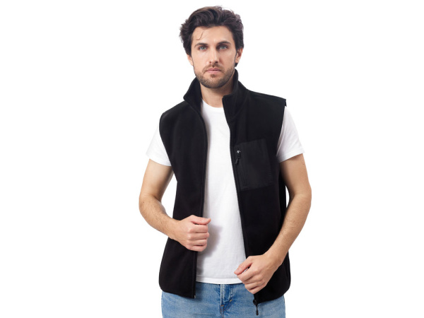 Жилет флисовый «Trondheim» унисекс, Размер XL, Цвет черный