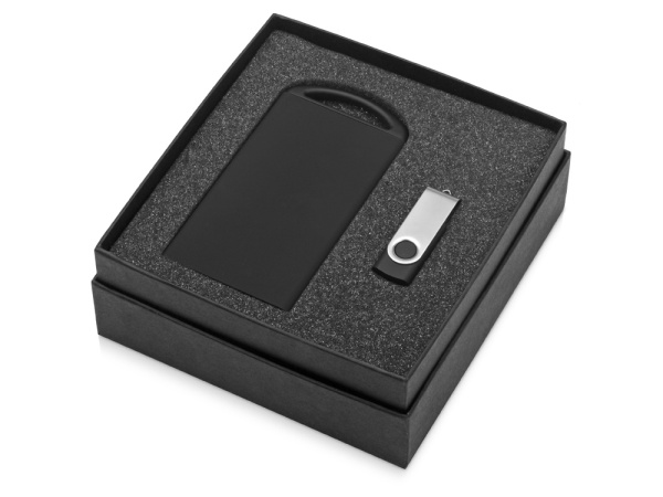 Подарочный набор Jack Nicholson с флешкой и зарядным устройством, Размер 8Gb, Цвет черный, серебристый