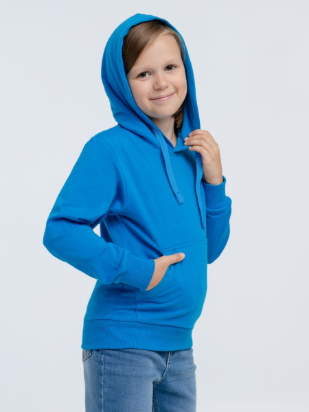 Худи детское Kirenga Kids 2.0, бирюзовое, 6–14 лет