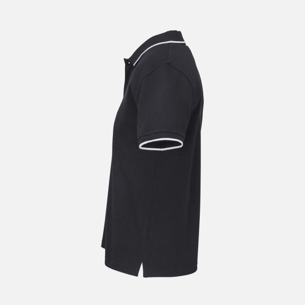 Рубашка поло унисекс Palermo, черная с белым, XS–3XL