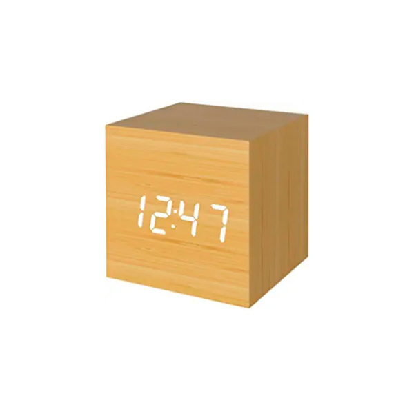 Многофункциональные часы - погодная станция / Электронные часы с корпусом кубической формы