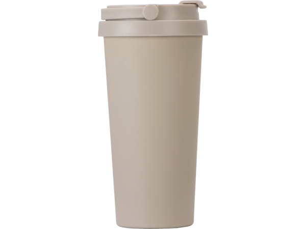 Вакуумная термокружка «Grant», soft-touch, тубус, Цвет бежевый