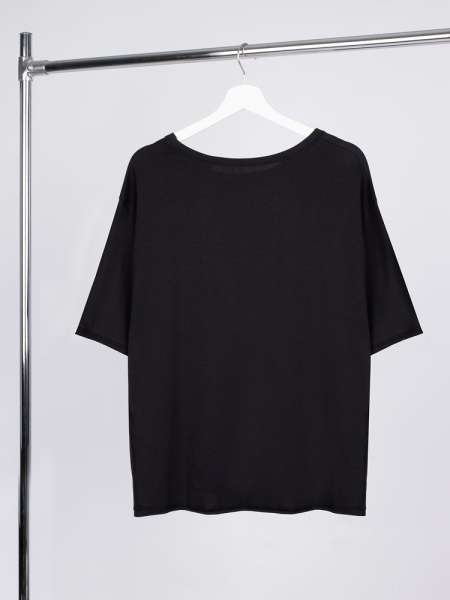 Футболка оверсайз унисекс Vozduh, черная, XS–XXL