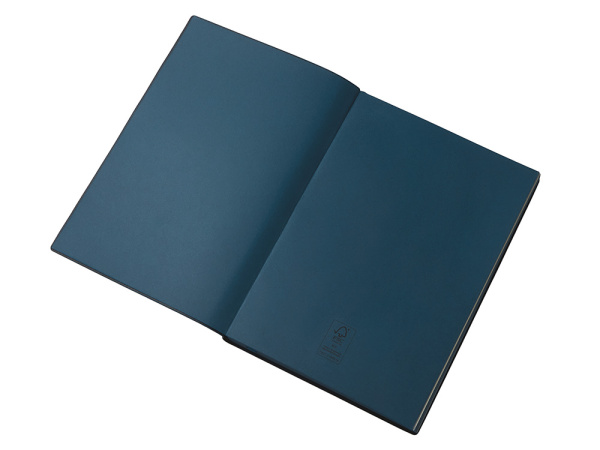 Блокнот в гибкой обложке А5 «C1» софт-тач, Цвет темно-синий