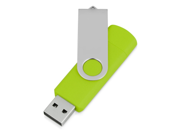 USB/micro USB-флешка на 16 Гб «Квебек OTG», Размер 16Gb, Цвет зеленое яблоко