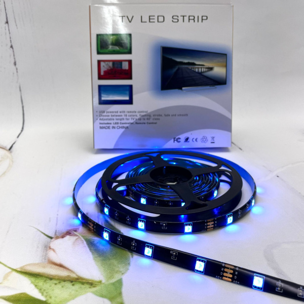 Комплект светодиодной подсветки для домашнего кинотеатра TV LED STRIP 16 colors (3 метра,20 режимов