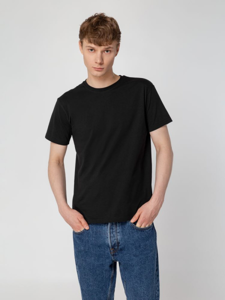 Футболка унисекс T-Bolka 160, черная, XS–6XL