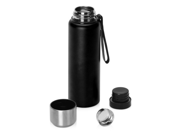 Вакуумный термос «Story», Цвет черный, серебристый