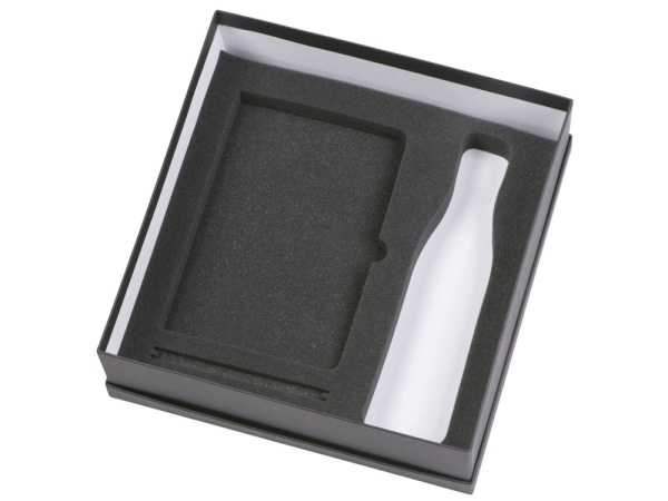 Подарочный набор «COLOR IT» c блокнотом, ручкой и термобутылкой, Размер магнитная обложка, Цвет оранжевый