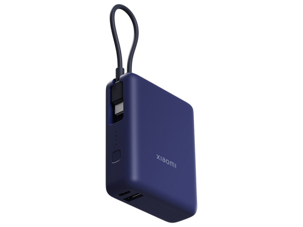 Внешний аккумулятор со встроенным кабелем Xiaomi 33W Power Bank (Integrated Cable), 10000 мАч, Цвет синий