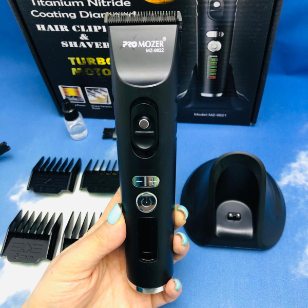 Профессиональный триммер для стрижки волос, бороды, усов Hair Clipper PRO MOZER MZ-9821 (LED-индикат