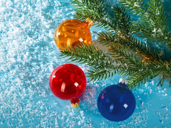 Стеклянный шар на елку «Fairy tale», 6 см, Цвет синий полупрозрачный