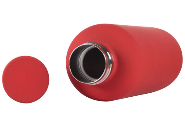 Вакуумная термобутылка ODIN, soft-touch, 550 мл, Цвет красный