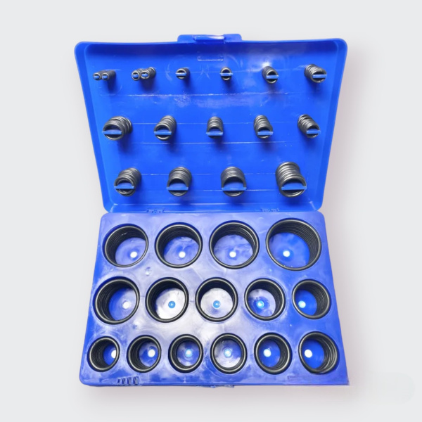 Набор резиновых уплотнительных колец, 30 размеров, 382 шт, синий кейс