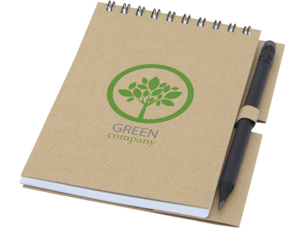 Блокнот A6 «Luciano Eco» с карандашом, Размер A6, Цвет натуральный