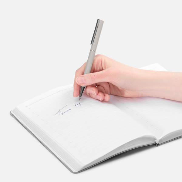 Ручка шариковая Blade Soft Touch, серая, 14х0,9 см
