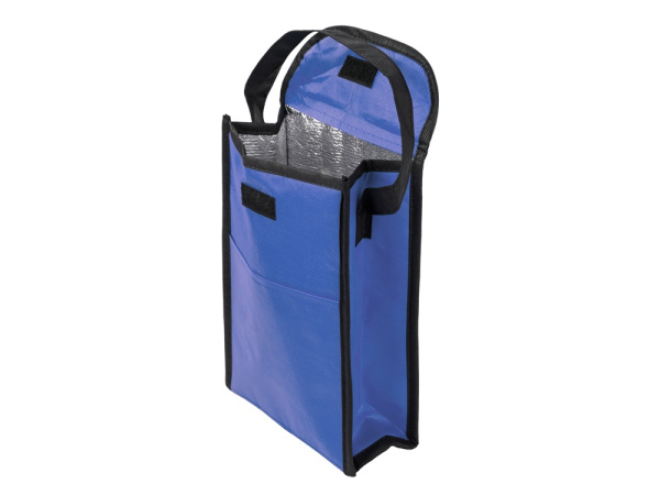Сумка-холодильник Reviver на липучке из нетканого переработанного материала RPET, Цвет синий