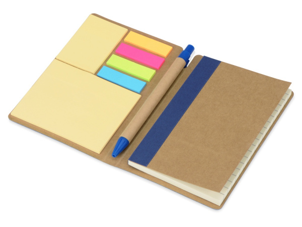 Набор стикеров А6 «Write and stick» с ручкой и блокнотом, Цвет синий