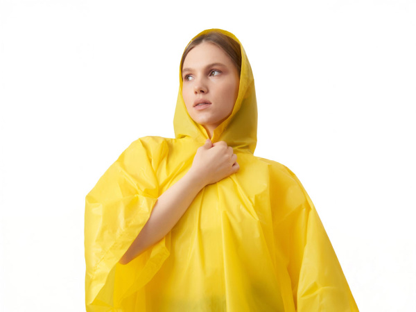 Пончо «Hawaii» c чехлом унисекс, Цвет желтый