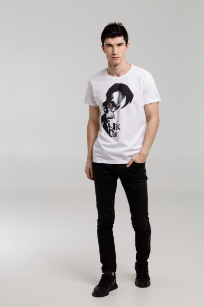 Футболка «Меламед. Nick Cave», белая, S–XXL