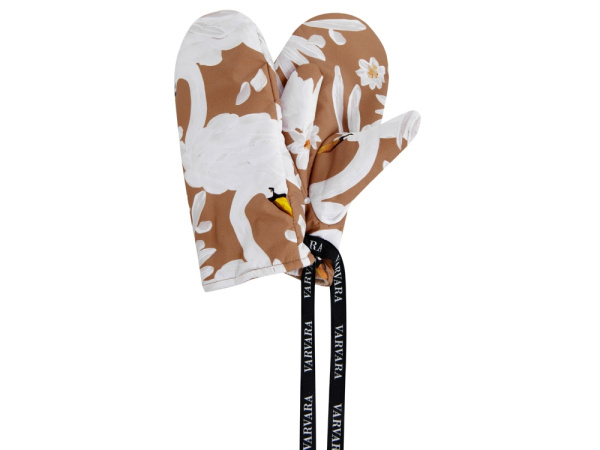 Варежки «Анна Павлова», Цвет бежево-коричневый