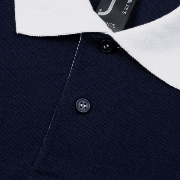 Рубашка поло Prince 190, темно-синяя с белым, XS–XXL