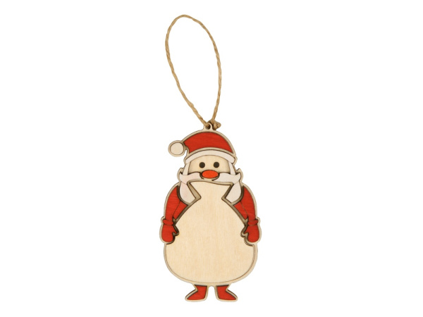 Подвеска «Дед Мороз», Цвет натуральный/красный