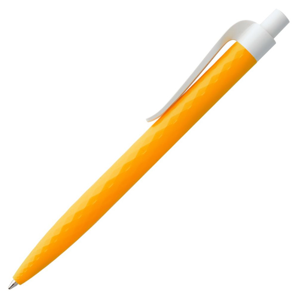 Ручка шариковая Prodir QS01 PMP-P, оранжевая с белым, 14х1 см