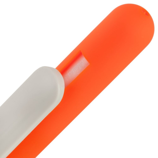 Ручка шариковая Swiper Soft Touch, неоново-оранжевая с белым, 14,3x1,0 см