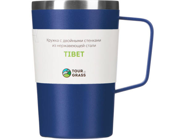 Стальная кружка с двойными стенками и порошковым покрытием «Tibet», Цвет синий нэйви