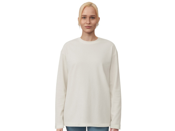 Лонгслив оверсайз «Berlin» унисекс, Размер XL-2XL, Цвет молочный