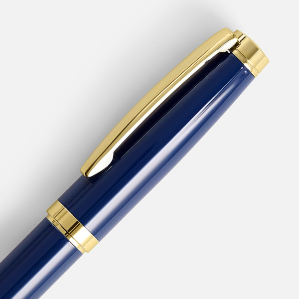 Ручка шариковая Letra Gold, глянцевая, темно-синяя, 13,7х1,3 см