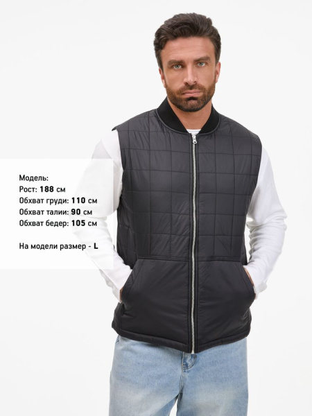 Жилет унисекс Warmbridge, черный, XS–4XL