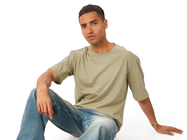 Футболка оверсайз «Liyon» унисекс, Размер XL-2XL, Цвет зеленый оливковый