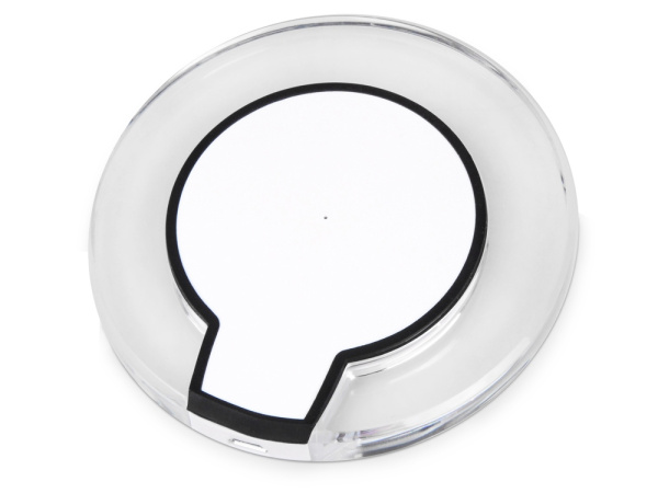 Беспроводное зарядное устройство  «Pod» со светодиодной подсветкой, Цвет белый