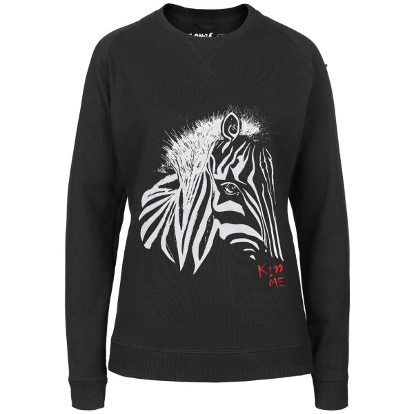 Толстовка женская «Арт-рокстар. Kiss Me», черная, S–XL
