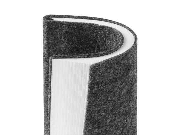 Блокнот из RPET-фетра «Felt», Цвет темно-серый