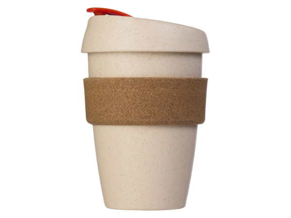 Стакан из пшеничного волокна с двойными стенками «Pino», Цвет натуральный, красный, коричневый