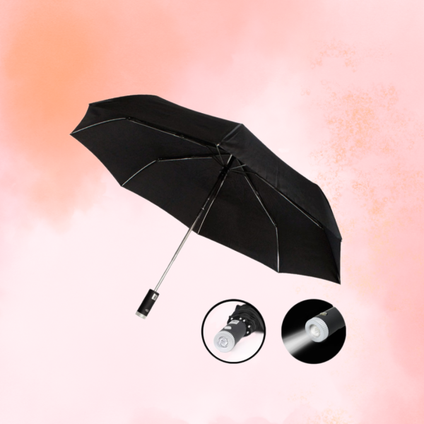 Автоматический складной зонт Farol c фонариком