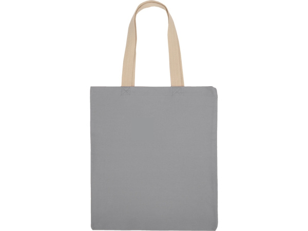 Сумка для шопинга «Steady» хлопковая с парусиновыми ручками, 260 г/м2, Цвет серый