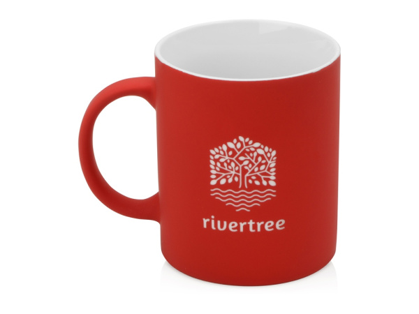 Кружка с покрытием soft-touch «Barrel of a Gum», Цвет красный