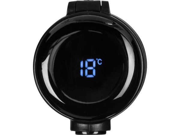 Вакуумная термокружка с индикатором и медной изоляцией «Bravo», тубус, 400 мл, Цвет черный