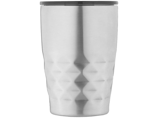 Вакуумная кружка с крышкой «Geo», Цвет серебристый/черный