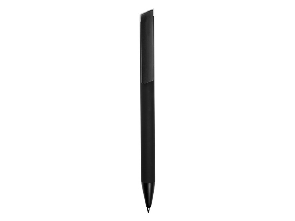 Ручка металлическая шариковая «Taper Metal» soft-touch, Цвет черный, серебристый